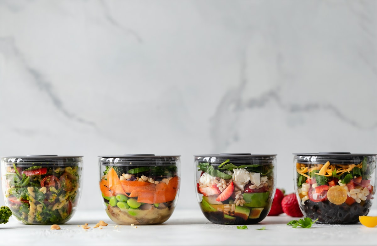 Wholesome grain bowls with balanced nutrition